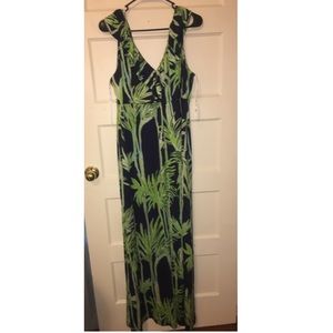 Lilly Pulitzer green palm Maxi-EUC